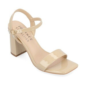 �W���[�j�[�R���N�V���� ���f�B�[�X �T���_�� �V���[�Y Women's Tivona Square Toe Block Heel Dress Sandals Tan Patent