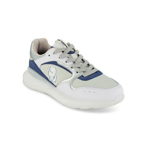 J[K[tFh Y Xj[J[ V[Y Men's Side Logo Head Patch Running Sneaker Blue, White, Black
