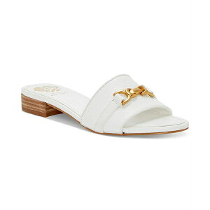ヴィンスカムート レディース サンダル シューズ Women's Maxine Horsebit Slide Sandals Bianco White
