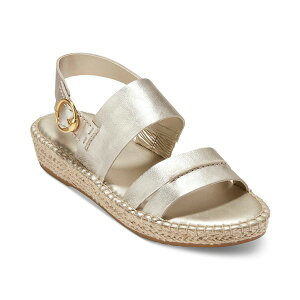 �R�[���n�[�� ���f�B�[�X �T���_�� �V���[�Y Women's Cloudfeel Tilden Flat Sandals Soft Gold Leather