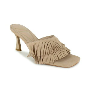 PlXR[ fB[X T_ V[Y Women's Darby Fringe Slip On Dress Sandals Camel