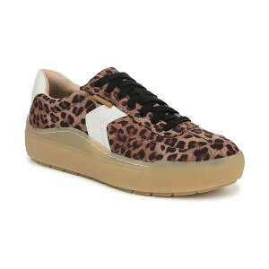 hN^[EV[ fB[X Xj[J[ V[Y Women's Time Off Win Lace Up Platform Sneakers Brown/Black Microfiber