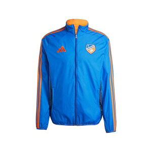 アディダス メンズ ジャケット&ブルゾン アウター Men's Blue/Orange FC Cincinnati 2025 Anthem Reversible Full-Zip Jacket Blue, Orange