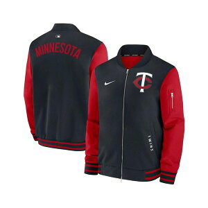 iCL Y WPbgu] AE^[ Men's Navy/Red Minnesota Twins Authentic Collection Dugout Full-Zip Bomber Jacket Navy, Red