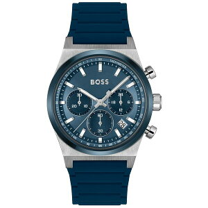 q[S{X Y rv ANZT[ Men's Candor Quartz Chronograph Blue Silicone Watch, 41mm Blue