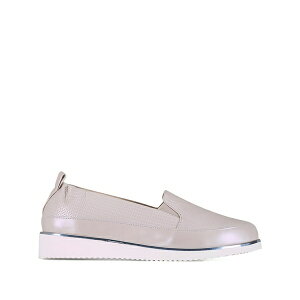 �����z���C�g ���f�B�[�X �X���b�|���E���[�t�@�[ �V���[�Y Nellaya round-toe loafers Grey