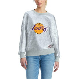 トミーヒルフィガー レディース パーカー・スウェットシャツ アウター Los Angeles Lakers Tommy Jeans Women's Tracy Pullover Sweatshirt Silver