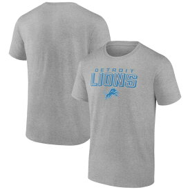 【送料無料】 ファナティクス メンズ Tシャツ トップス Detroit Lions Fanatics Branded Swagger TShirt Heather Gray