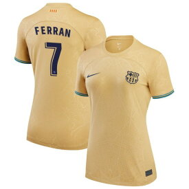 【送料無料】 ナイキ レディース ユニフォーム トップス Barcelona Nike Women's 2022/23 Away Replica Custom Jersey Yellow