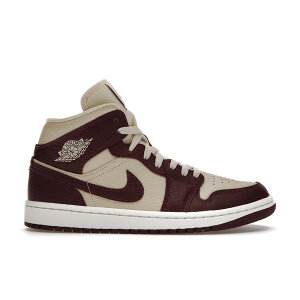 Jordan �W���[�_�� ���f�B�[�X �X�j�[�J�[ �yJordan 1 Mid SE Split Beach Cherrywood Red (Women's)�z �T�C�Y US_8(25.0cm) Beach/Cherrywood Red