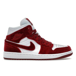 Jordan �W���[�_�� ���f�B�[�X �X�j�[�J�[ �yJordan 1 Mid SE Red Velvet (Women's)�z �T�C�Y US_W_12 White/Black/White/Team Red