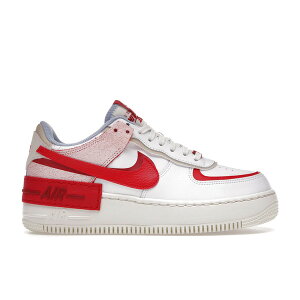Nike �i�C�L ���f�B�[�X �X�j�[�J�[ �yNike Air Force 1 Low Shadow Cracked Leather (Women's)�z �T�C�Y US_7(24.0cm) White/Red/Pink