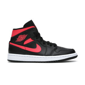 Jordan �W���[�_�� ���f�B�[�X �X�j�[�J�[ �yJordan 1 Mid Black Siren Red (Women's)�z �T�C�Y US_W_10 Black/Siren Red-White