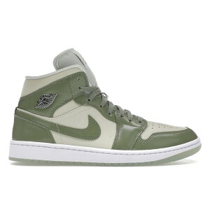 Jordan �W���[�_�� ���f�B�[�X �X�j�[�J�[ �yJordan 1 Mid SE Sea Glass Oil Green (Women's)�z �T�C�Y US_8(25.0cm) Sea Glass/Oil Green/Metallic Silver