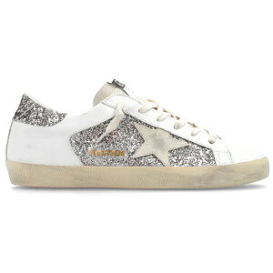 Golden Goose �S�[���f���O�[�X ���f�B�[�X �X�j�[�J�[ �yGolden Goose Super-Star White Double Silver Glitter (Women's)�z �T�C�Y US_5(22.0cm) White/Silver