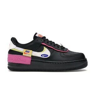 Nike �i�C�L ���f�B�[�X �X�j�[�J�[ �yNike Air Force 1 Low Shadow Removable Patches Black Pink (Women's)�z �T�C�Y US_5(22.0cm) Black/Limelight-Cosmic Fuchsia-White