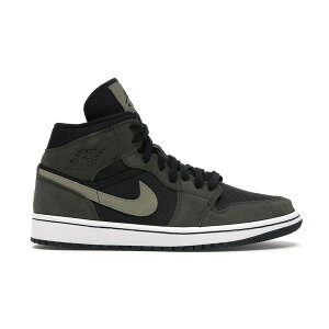 Jordan �W���[�_�� ���f�B�[�X �X�j�[�J�[ �yJordan 1 Mid Military Olive (Women's)�z �T�C�Y US_W_12 Black/Trooper-Sequoia