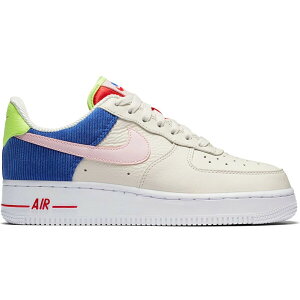 Nike �i�C�L ���f�B�[�X �X�j�[�J�[ �yNike Air Force 1 Low Corduroy (Women's)�z �T�C�Y US_9.5(26.5cm) Sail/Arctic Pink-Racer Blue