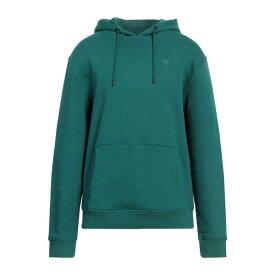 【送料無料】 ゲス メンズ パーカー・スウェットシャツ アウター Sweatshirts Emerald green