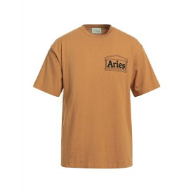 【送料無料】 アリーズ メンズ Tシャツ トップス T-shirts Camel