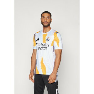 AfB_X Y T_ V[Y REAL MADRID PRE MATCH - Club wear - white/crew orange/charcoal/glow blue