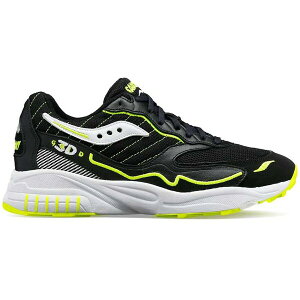 Saucony �T�b�J�j�[ �����Y �X�j�[�J�[ �ySaucony 3D Grid Hurricane Black Acid Yellow�z �T�C�Y US_10.5(28.5cm) Black/White/Acid Yellow