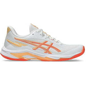 ASICS �A�V�b�N�X ���f�B�[�X �X�j�[�J�[ �yASICS Netburner Ballistic FF 4 White Vivid Coral (Women's)�z �T�C�Y US_W_13 White/Vivid Coral
