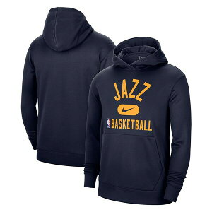 �i�C�L �����Y �p�[�J�[�E�X�E�F�b�g�V���c �A�E�^�[ Men's Navy Utah Jazz 2021-2022 Spotlight On Court Performance Practice Pullover Hoodie Navy