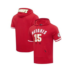 vX^_[h Y Vc gbvX Men's Patrick Mahomes Red Kansas City Chiefs Player Name Number Hoodie T-Shirt Red