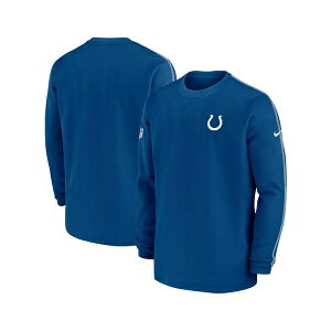 iCL Y Vc gbvX Men's Royal Indianapolis Colts 2024 Sideline Coaches Long Sleeve Top Royal, White