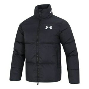 Under Armour A_[A[}[ Y Xj[J[ yUnder Armour Logo Puffer Jacket 'Black' 1375449-001z TCY US_M_XXL