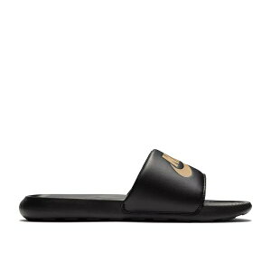 iCL Y T_ V[Y Victori One Slide Sandal - Men's Black/Gold Metallic
