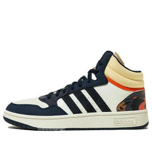 adidas �A�f�B�_�X �����Y �X�j�[�J�[ �yadidas Hoops 3.0 Mid 'Black Ivory Camo' HP6911�z �T�C�Y US_M_4.5