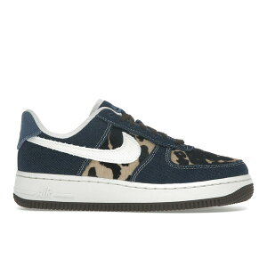 Nike �i�C�L ���f�B�[�X �X�j�[�J�[ �yNike Air Force 1 Low Cheetah Blue Denim (Women's)�z �T�C�Y US_W_10.5 Blue Void/Sail/Baroque Brown
