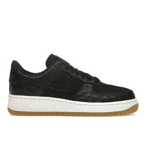 Nike �i�C�L ���f�B�[�X �X�j�[�J�[ �yNike Air Force 1 Low '07 Black Ostrich Gum (Women's)�z �T�C�Y US_9(26.0cm) Black/Sail-Gum Light Brown