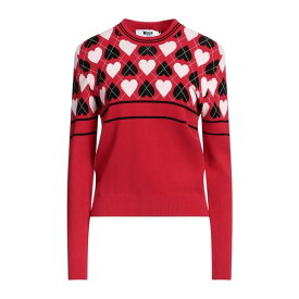 【送料無料】 エムエスジイエム レディース ニット&セーター アウター Sweaters Red