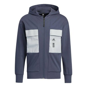 adidas AfB_X Y Xj[J[ yMen's adidas Martial Arts Series Splicing Color Block Sports Hooded Jacket Deep Navy Blue HE5139z TCY US_M_S