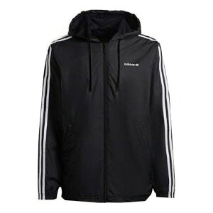 adidas AfB_X Y Xj[J[ yMen's adidas originals Trefoil C Wb Stripe Sports Hooded Jacket Black HC7124z TCY US_M_S