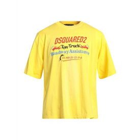 【送料無料】 ディースクエアード メンズ Tシャツ トップス T-shirts Yellow
