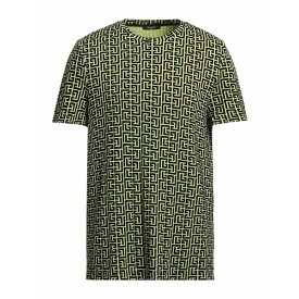 【送料無料】 バルマン メンズ Tシャツ トップス T-shirts Acid green