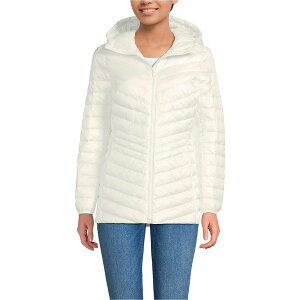 YGh fB[X WPbgu] AE^[ Women's Wanderweight Packable Down Hooded Long Jacket Ivory shine