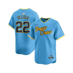 �i�C�L �����Y �V���c �g�b�v�X Men's Christian Yelich Powder Blue Milwaukee Brewers City Connect Limited Player Jersey Powder Blue