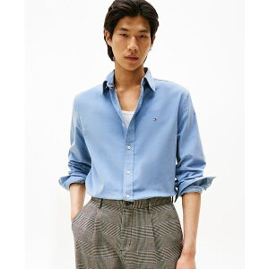 g~[ qtBK[ Y Vc gbvX Men's Regular-Fit Solid Corduroy Shirt Brisk Blue