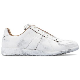 Maison Margiela マルタンマルジェラ メンズ スニーカー 【Maison Margiela Replica Low】 サイズ EU_44(29.0cm) White Brown Paint