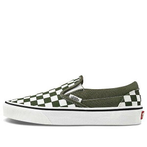 Vans �o���Y �����Y �X�j�[�J�[ �yVans Classic Slip-On 'Checkerboard - Grape Leaf' VN0A4U381GA�z �T�C�Y US_M_4.5