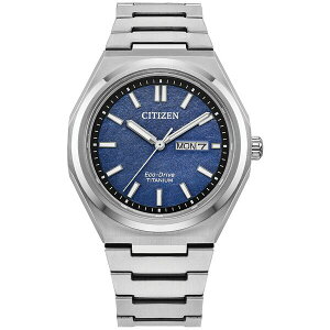V`Y Y rv ANZT[ Eco-Drive Men's Zenshin Silver-Tone Super Titanium Bracelet Watch 39mm Silver-tone