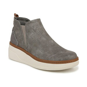 u[tBbV }u fB[X Xj[J[ V[Y Women's Charming Wedge High Top Sneakers Charcoal Faux Leather- Polyurethane
