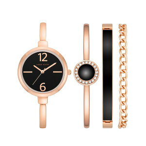 ANC fB[X rv ANZT[ Women's Rose Gold-Tone Alloy Bangle Fashion Watch 37mm Set 4 Pieces Rose Gold