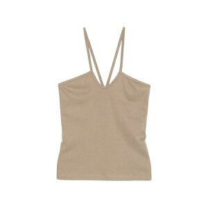�C���y���A�� ���f�B�[�X �J�b�g�\�[ �g�b�v�X Halterneck ribbed top Neutrals