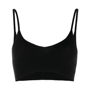 �J�V�~�A �C�� ���u ���f�B�[�X �j�b�g&�Z�[�^�[ �A�E�^�[ Alessi knitted cashmere bralette Black